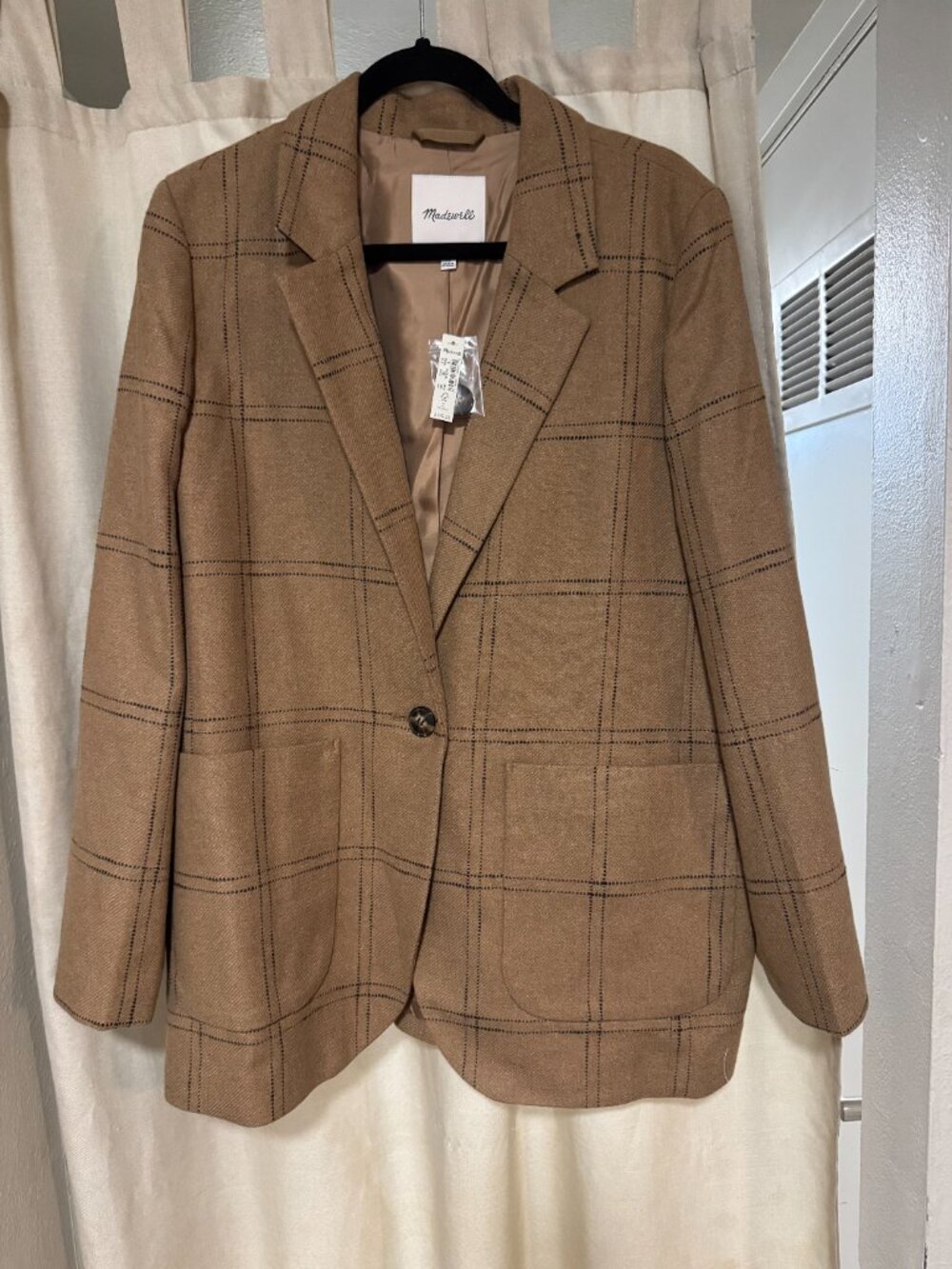 Madewell Women's Blazer - Larsen Blazer in Windowpane